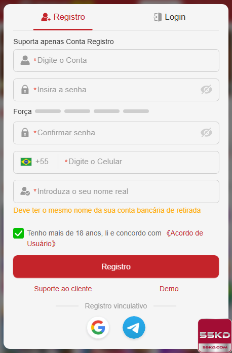 Experiência de Jogos 55kd.com